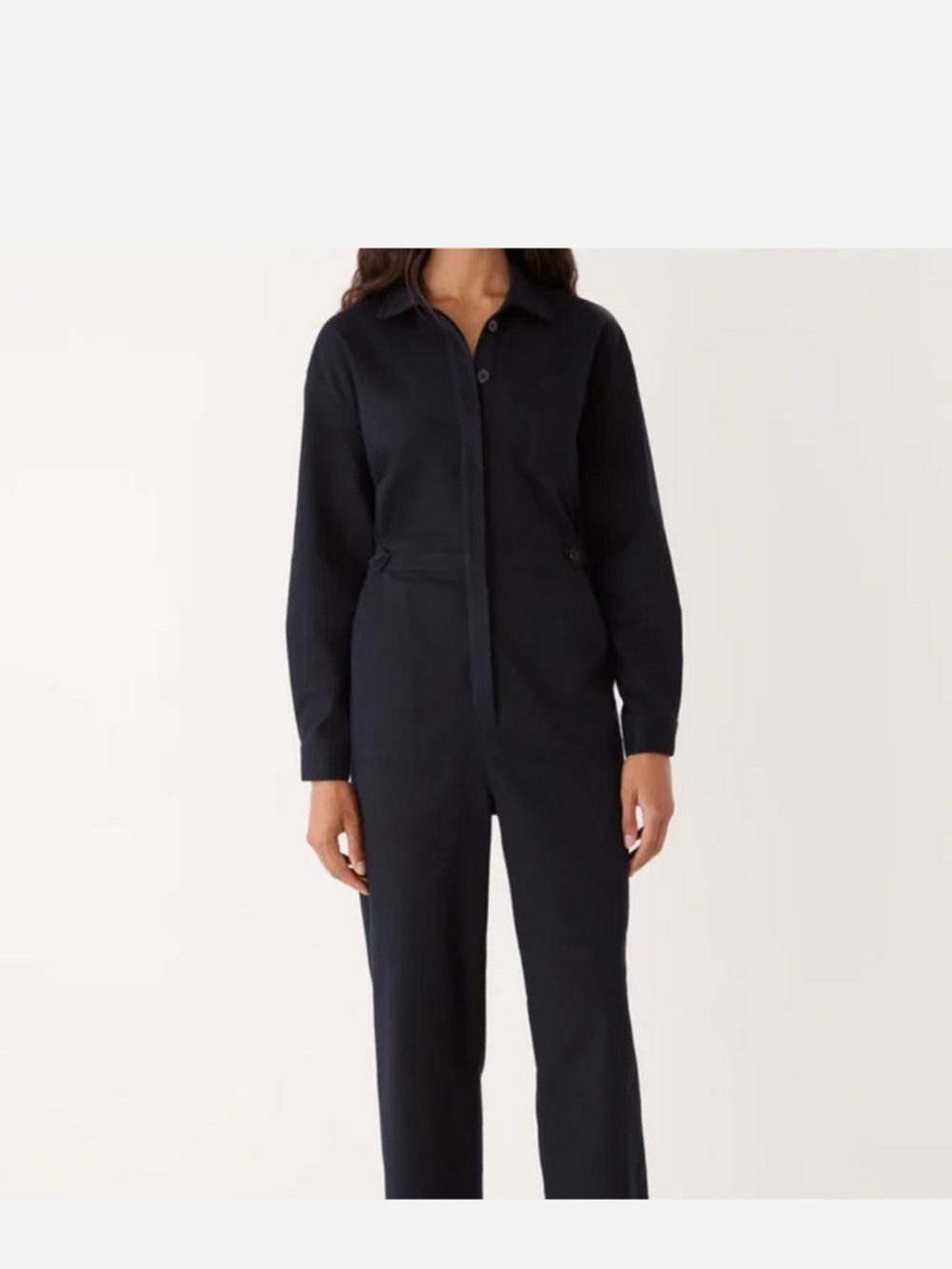 Frank & Oak Dark Navy Long-Sleeve Coverall Jumpsuit
